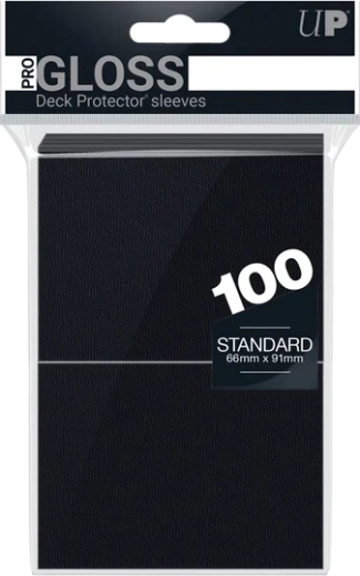 Ultra PRO pro-gloss standardkortlommer sorte (100 stk.)