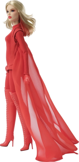 Ikonisk rød outfit med kappe