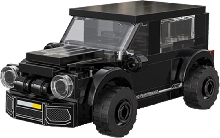 Sort model med realistiske detaljer
