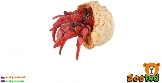 Plastfigur af eremitkrebs 7 cm