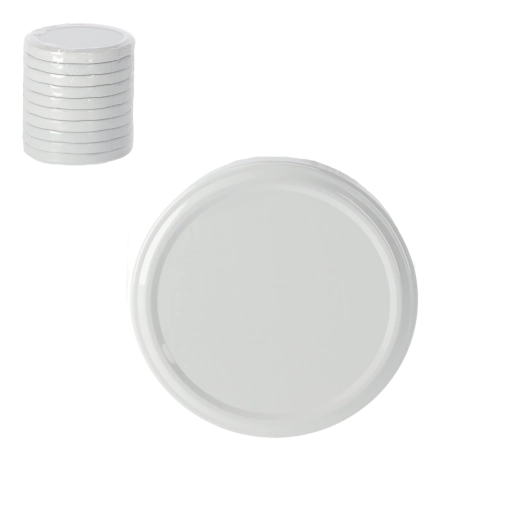 Sæt med låg til sylteglas 82 mm, 10 stk., farvede motiver