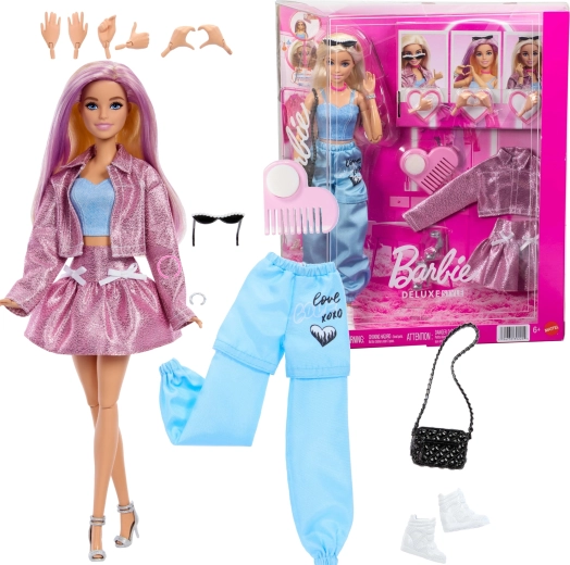 Barbie Deluxe Style modesæt med dukke, tøj og tilbehør