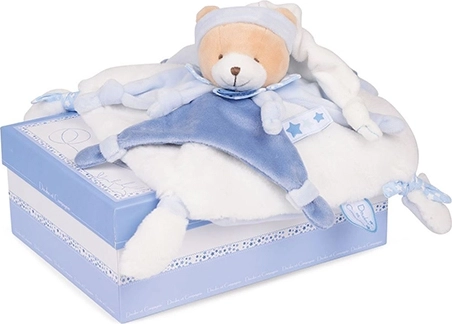 Doudou sæt plys bamse krammeklud med hue