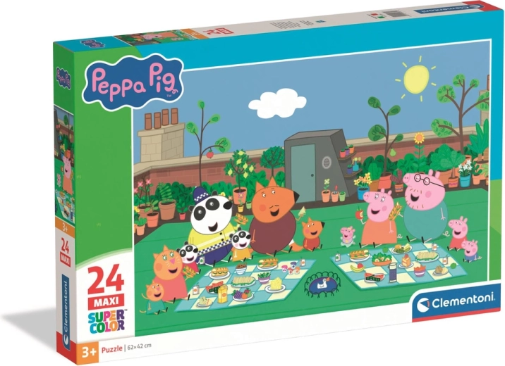 Puslespil 24 MAXI Super Color PEPPA PIG fra Clementoni