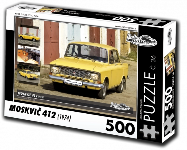 retro-auta puslespil moskvitj 412 (1974) – 500 brikker
