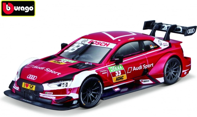 Bburago Race Audi Sport RS 5 DTM 2018 René Rast 1:32 rød model
