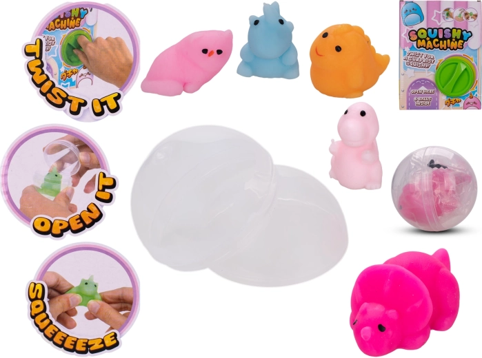 Strækbare kawaii-figurer – sæt med 6 stk.