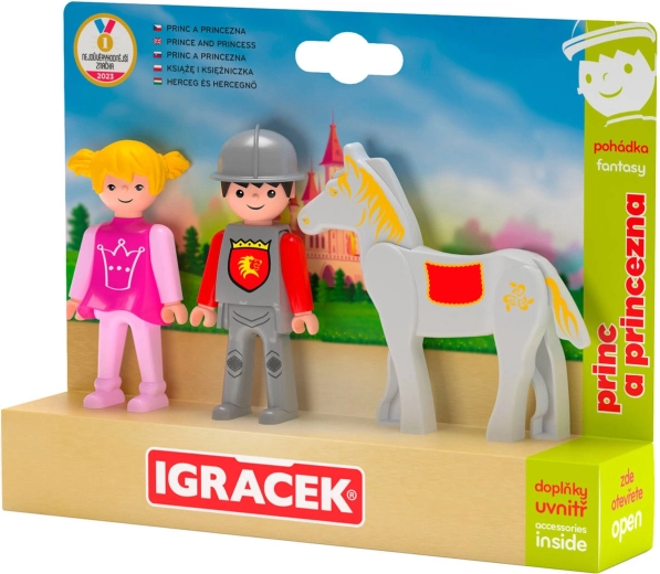 Efko Igráček Trio prins og prinsesse med hest