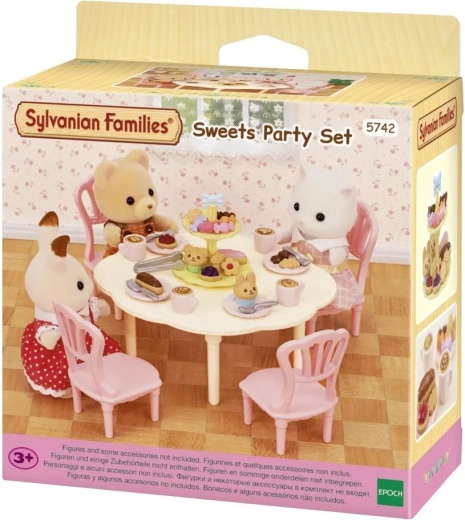 Sylvanian Families bord, stole og søde sager – tesæt til figurer