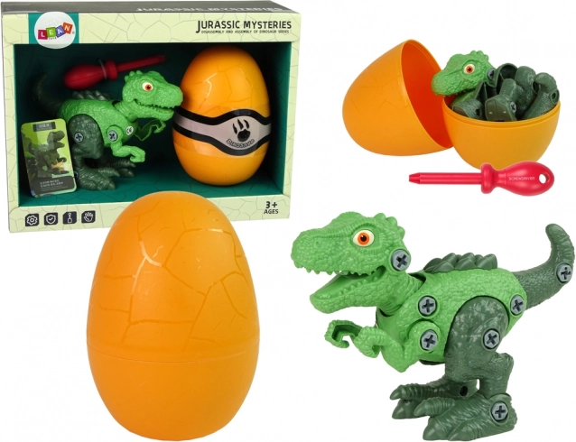 Tyrannosaurus Rex dinosaursæt med æg DIY skruetrækker grøn