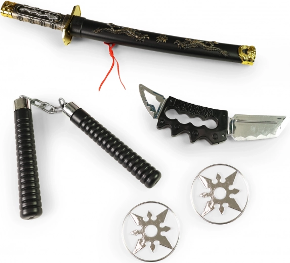 Ninja-sæt af plastvåben til børn