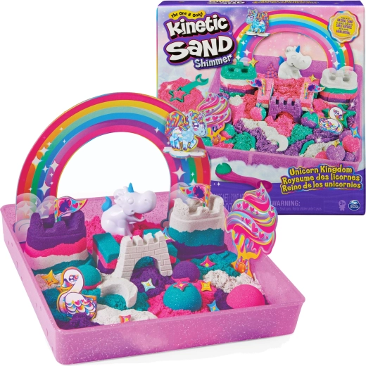 Kinetisk sand Unicorn Kingdom 907 g med glimmer og tilbehør