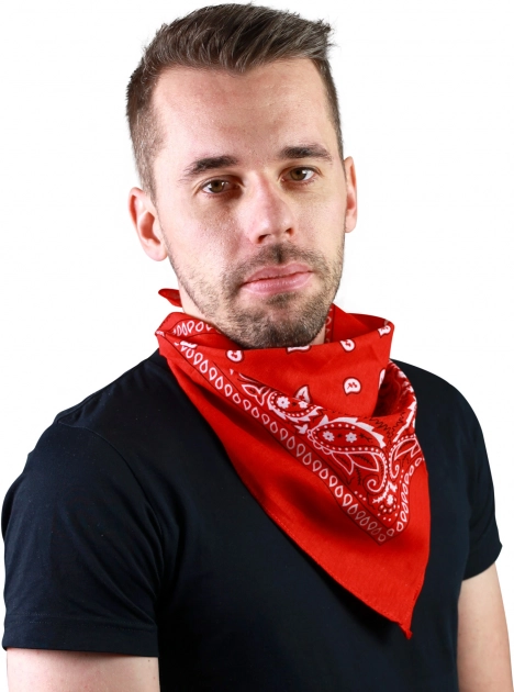 Rødt cowboytørklæde