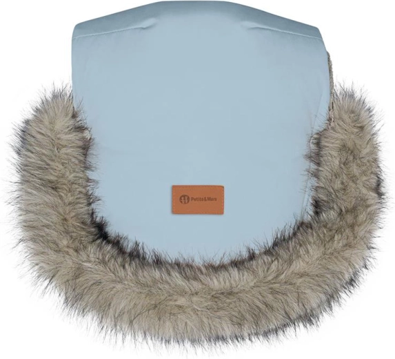 Vinterhandsker til barnevogn med pels PETITE&MARS Furry Sky Whisper