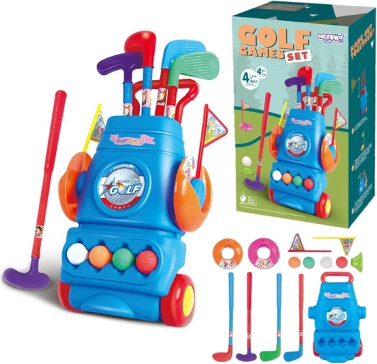 Børnesæt til golf med stativ på hjul Woopie