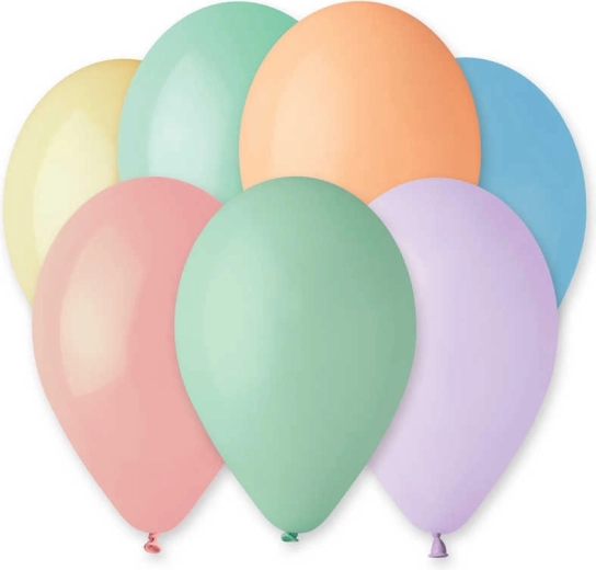 Gemar pastelfarvede latexballoner 26 cm – sæt med 10 stk.