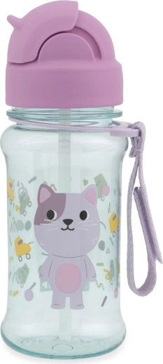 Skip Hop flaske med sugerør Besties Squad kat 355 ml
