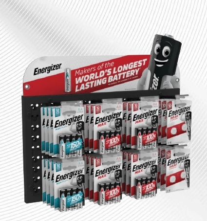 Energizer vandret stand 4×2 med magnetisk montering uden sidepaneler