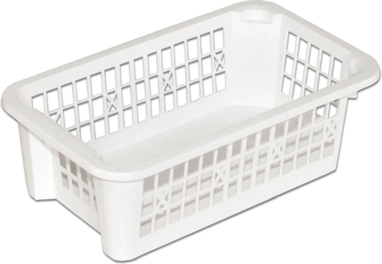 Plastik stabelbar kurv 20 × 12 × 6 cm, mix af farver