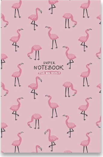 Notesbog A6 Hund og Flamingo
