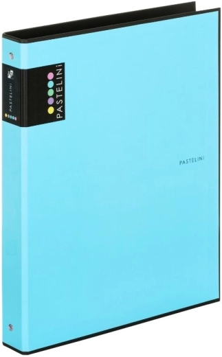 A4-mapper PASTELINI blå, 4-ringet lamineret