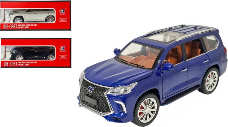 Metalmodel LEXUS LX 1:24 med lys og lyd