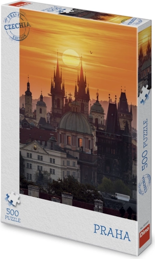 Puzzle Prag med hundrede tårne 500 brikker