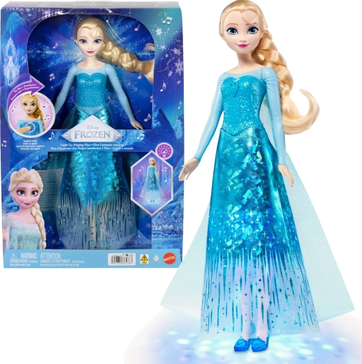 Mattel Disney Frozen syngende dukke Elsa med magiske lys 30 cm