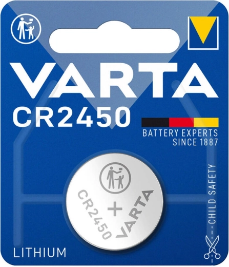 Knapcelle lithiumbatteri CR2450 Varta