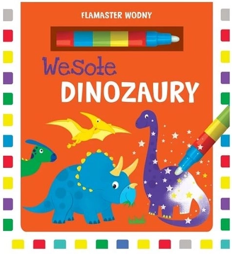 Glade dinosaurer – vandmalebog med vandpen