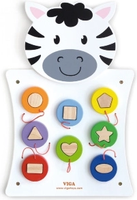 Væghængt trætavle Zebra Montessori VIGA