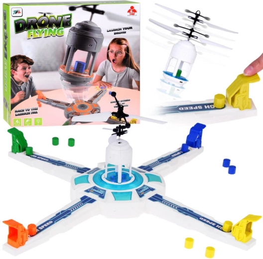 Flyvende drone – familieselskabsspil med startrampe