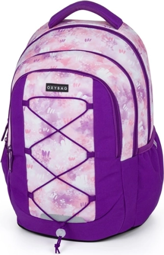 Studierygsæk OXY Touch Watercolor lilla‑lyserød 25 l