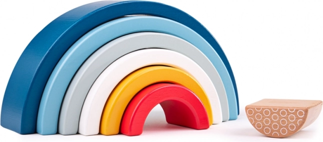 Bigjigs Baby træstabel-regnbue – blå