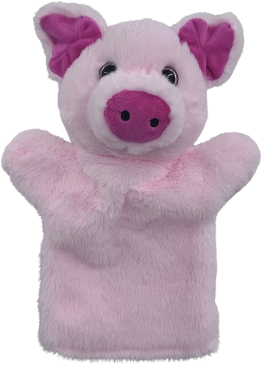 Plysbamse-hånddukke gris