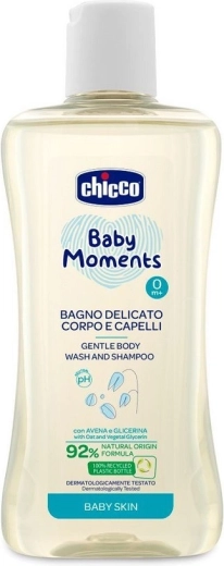 Chicco Baby Moments brusegel 2-i-1 til hår og krop 200 ml