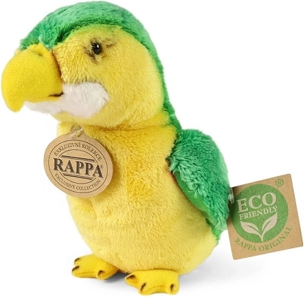 Rappa plydset grøn papegøje 15 cm ECO-FRIENDLY