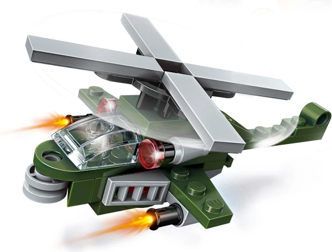Qman amphibious panzer – kamphelikopter Dolphin (45 dele)
