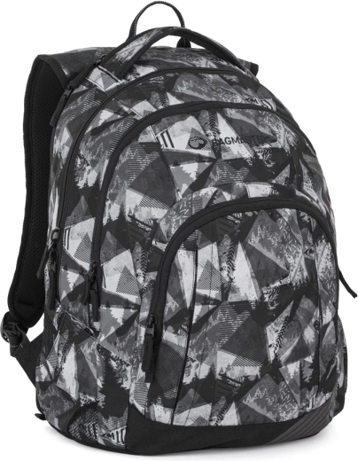 Bagmaster Lincoln studenter-rygsæk sort-hvid