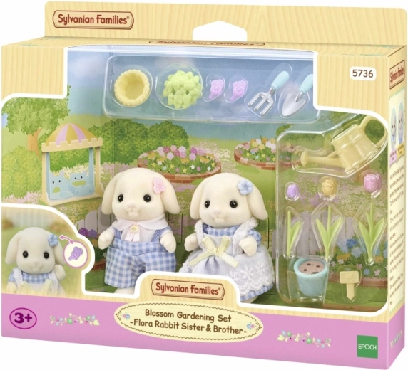 Blomstersæt med Flora Rabbit-figurer fra SYLVANIAN FAMILIES