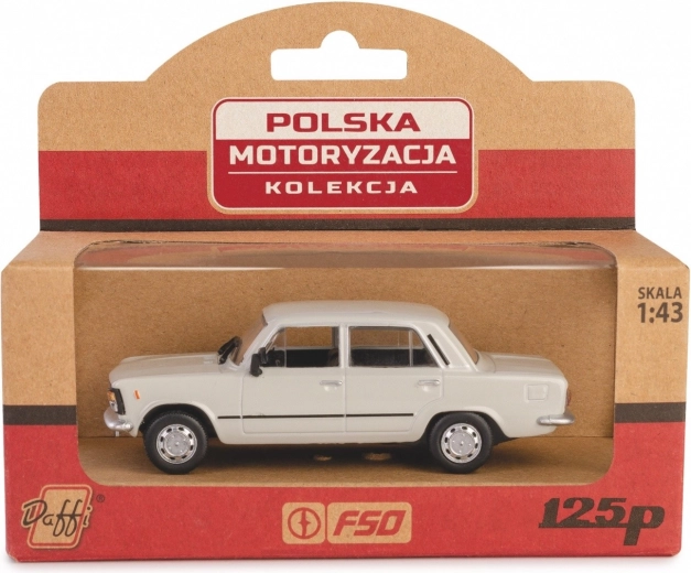 Metalmodel af bil FSO 125p MR askefarvet