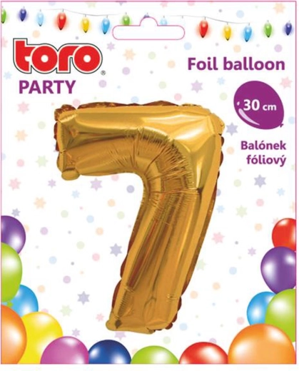 Foliebasis ballon tal 7, 30 cm, guld TORO
