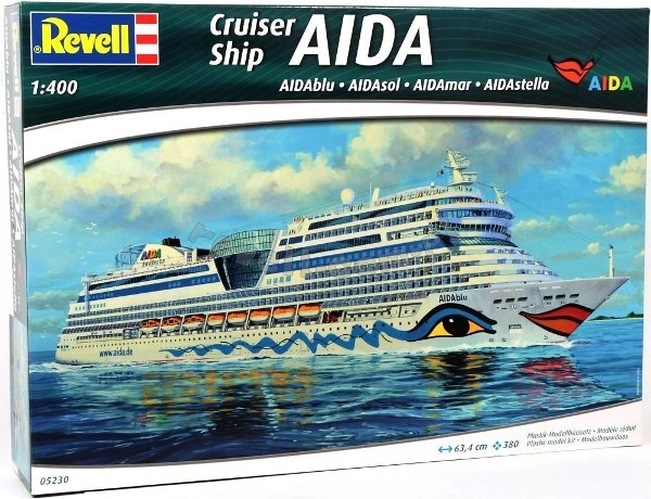 Plastmodel af skibet AIDA Cruiser