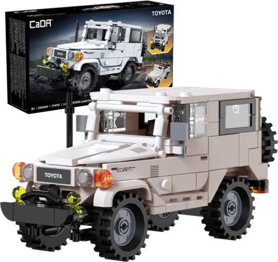 Byggesæt CaDA Toyota Land Cruiser FJ40 i skala 1:24, 374 dele