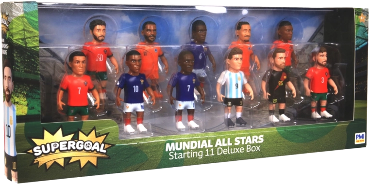 Supergoal fodboldspillerfigurer Deluxe Box 11 stk.