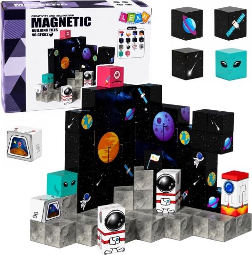 Magnetiske byggeklodser kosmos 3D 100 dele