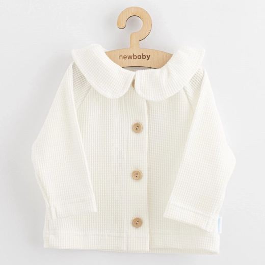 Babyjakke med knapper New Baby Laura hvid 80 (9–12 m)