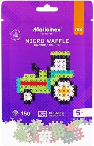 Micro Waffle-klodser – traktor, 150 dele