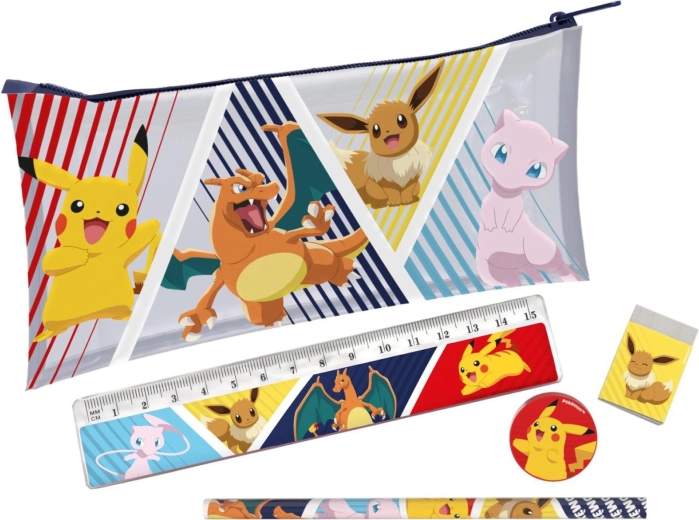 Pokémon-penalhus med skriveredskaber