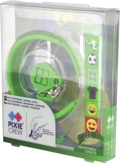 Pixie Crew 3-i-1 fodboldsæt med armbånd, nøglering og badge